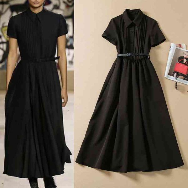 casual dresses spring and summer fashion catwalk women's product lapel crimp waist swing temperament dress, Black;gray
casual dresses spring and summer fashion catwalk women's product lapel crimp waist swing temperament dress, Black;gray