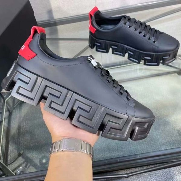 greca labyrinth lace-up shoes sneakers thick greek soles casual shoes triple mentrainers 09, Black
greca labyrinth lace-up shoes sneakers thick greek soles casual shoes triple mentrainers 09, Black