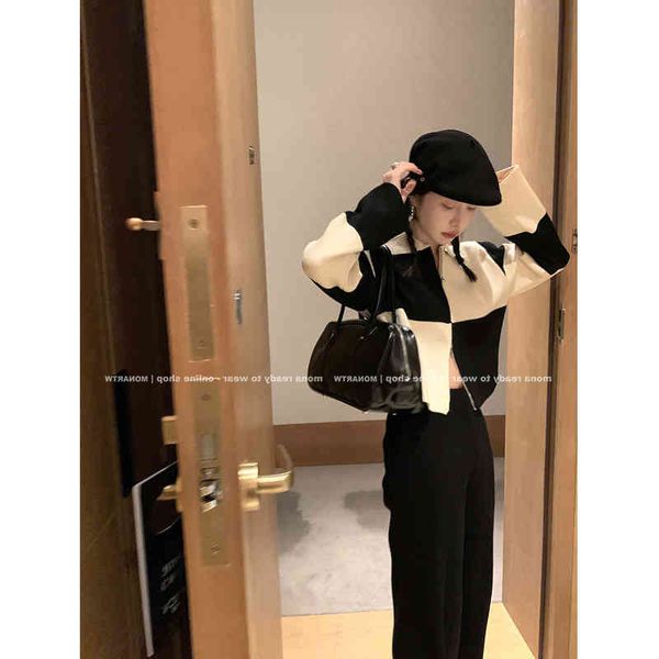women's knits & tees this year's polo collar sweater women's interior design zipper cardigan autumn and winter 6v62, White
women's knits & tees this year's polo collar sweater women's interior design zipper cardigan autumn and winter 6v62, White