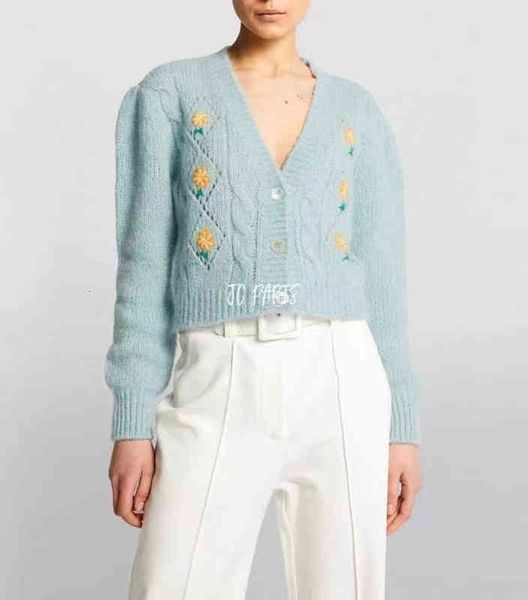 women's knits tees high end pure original ar embroidery flower pastoral bubble sleeve short knitted cashmere cardigan sweater, White
women's knits tees high end pure original ar embroidery flower pastoral bubble sleeve short knitted cashmere cardigan sweater, White