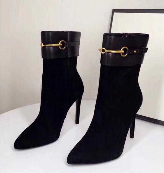 fine-heeled super high-heeled short boots women's new autumn winter pointed martin boots plus velvet high heels 10cm, Black
fine-heeled super high-heeled short boots women's new autumn winter pointed martin boots plus velvet high heels 10cm, Black