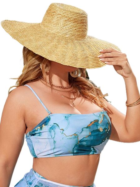 plus marble print bikini d5mi#, Black 
plus marble print bikini d5mi#, Black