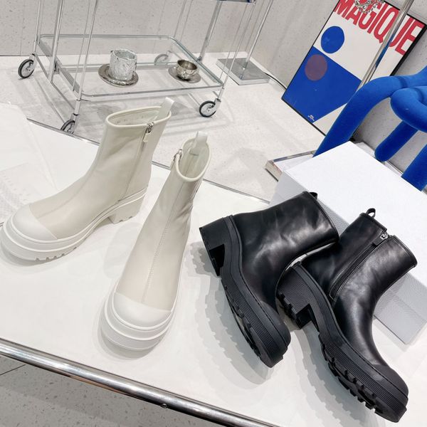 women black white supple calfskin round side zipper round toe boots leather symbol ankle boots eva sole winter large size boots with box no4
women black white supple calfskin round side zipper round toe boots leather symbol ankle boots eva sole winter large size boots with box no4
