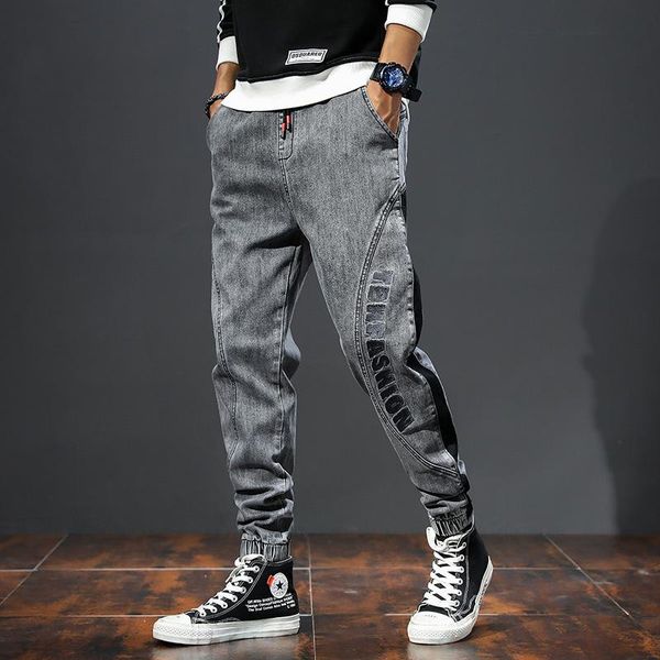 men's jeans mens 2022 spring grey denim pants joggers stretch baggy washed side patchwork elastic wiast men hommemen's, Blue
men's jeans mens 2022 spring grey denim pants joggers stretch baggy washed side patchwork elastic wiast men hommemen's, Blue