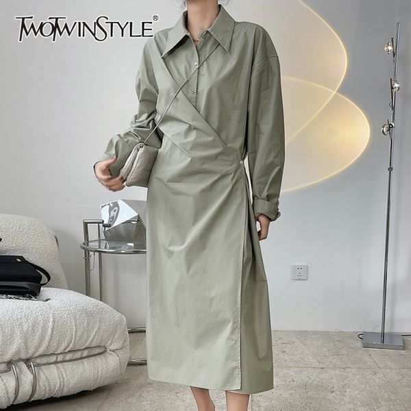 casual shirt dress for women lapel long sleeve high waist loose midi dresses female fashion clothing 210423, Black;gray
casual shirt dress for women lapel long sleeve high waist loose midi dresses female fashion clothing 210423, Black;gray