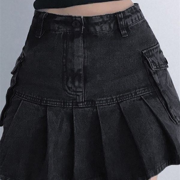 allneon mall goth y2k high waist jean egirl aesthetics black denim pleated skirts with big pockets grunge punk outfits 220618
allneon mall goth y2k high waist jean egirl aesthetics black denim pleated skirts with big pockets grunge punk outfits 220618
