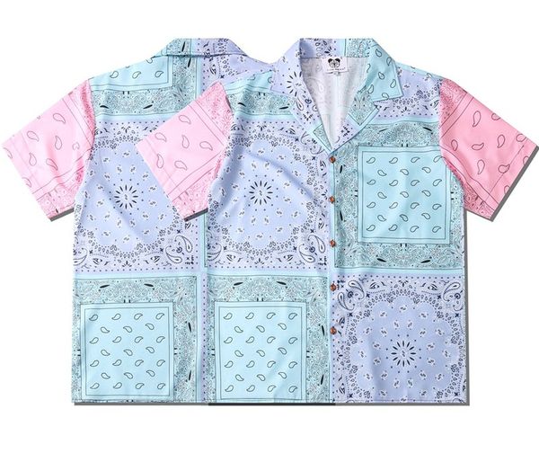 2021 europe america spring cool summer bandanna paisley beach shirt young men women fresh patchwork short sleeve casual hip hop tee, White;black
2021 europe america spring cool summer bandanna paisley beach shirt young men women fresh patchwork short sleeve casual hip hop tee, White;black