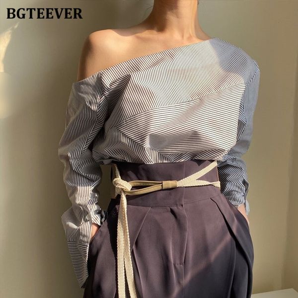 autumn one shoulder striped women blouses casual long sleeve irregular female shirts ladies blusas 2021, White
autumn one shoulder striped women blouses casual long sleeve irregular female shirts ladies blusas 2021, White