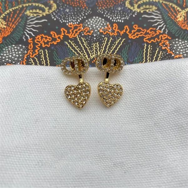 fine love full diamond type earrings women's advanced design heart-shaped earrings, Golden
fine love full diamond type earrings women's advanced design heart-shaped earrings, Golden