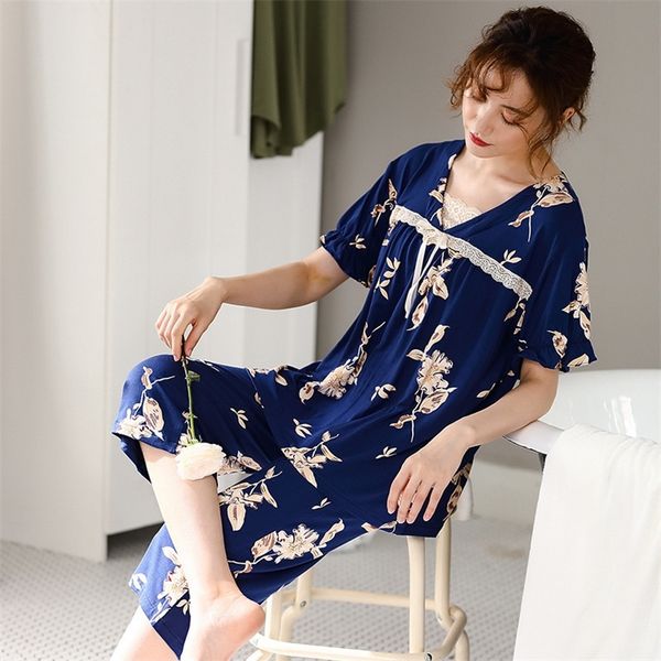 summer modal pajamas women's short sleeve vneck thin section pigiama loose plus size home clothes twopiece suit pizhaya women t200429, Black;red
summer modal pajamas women's short sleeve vneck thin section pigiama loose plus size home clothes twopiece suit pizhaya women t200429, Black;red