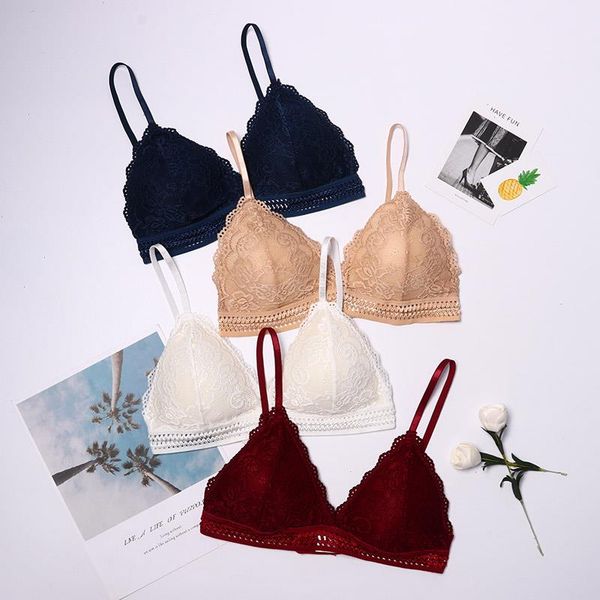 thin french style bralette lace wireless triangle cup women lingerie soft bra seamless underwear deep v girls, Red;black
thin french style bralette lace wireless triangle cup women lingerie soft bra seamless underwear deep v girls, Red;black