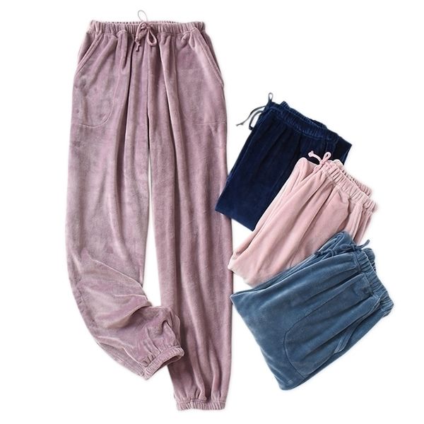 winter quality couples sleep bottoms women thicken pure color simple flannel keep warm home pants pyjamas sleep trousers y200425, Black;red
winter quality couples sleep bottoms women thicken pure color simple flannel keep warm home pants pyjamas sleep trousers y200425, Black;red
