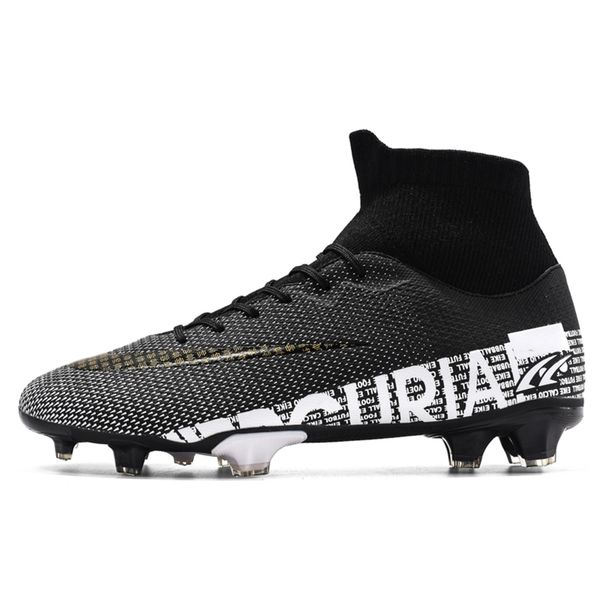 men soccer shoes kids tf fg high ankle football boots cleats grass training sport footwear trend mens sneakers 35 45 220812, Black;brown
men soccer shoes kids tf fg high ankle football boots cleats grass training sport footwear trend mens sneakers 35 45 220812, Black;brown