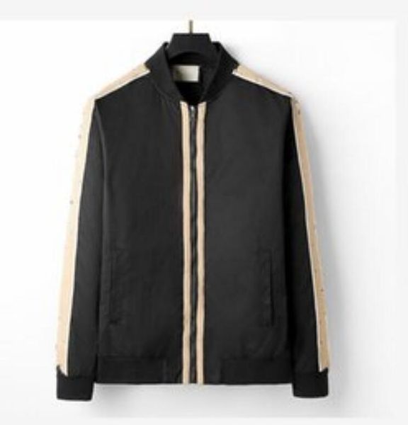 designer men jacket long sleeve letter print clothes zipper coat casual style outdoor contrast color top, Black;brown
designer men jacket long sleeve letter print clothes zipper coat casual style outdoor contrast color top, Black;brown