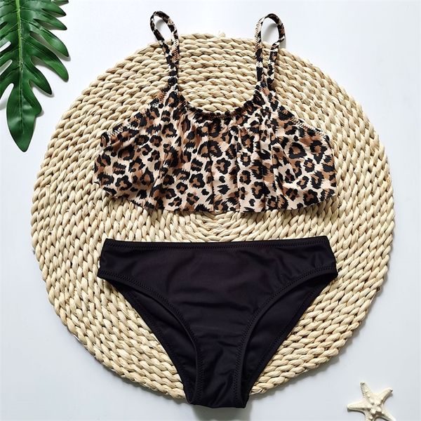 leopard girl swimsuit kids 5-14 years teenage bikini flounce two piece children's swimwear bathing suit beachwear 220426, Black
leopard girl swimsuit kids 5-14 years teenage bikini flounce two piece children's swimwear bathing suit beachwear 220426, Black