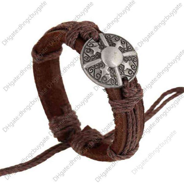 leather national bracelet non mainstream jewelry environmental protection zinc alloy round flower leather bracelet, Silver
leather national bracelet non mainstream jewelry environmental protection zinc alloy round flower leather bracelet, Silver