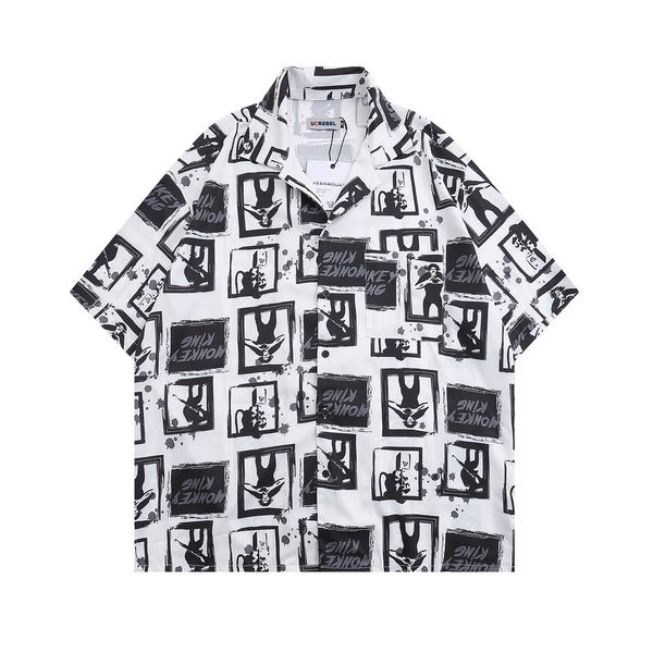 full print short sleeve shirts summer casual quick-drying half-sleeve shirts men, White;black
full print short sleeve shirts summer casual quick-drying half-sleeve shirts men, White;black