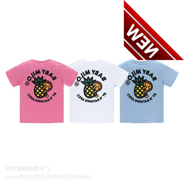 summer new children's fashion brand bap pineapple little monkey round neck cotton t-shirt short sleeve men's and women's wear, White;black
summer new children's fashion brand bap pineapple little monkey round neck cotton t-shirt short sleeve men's and women's wear, White;black