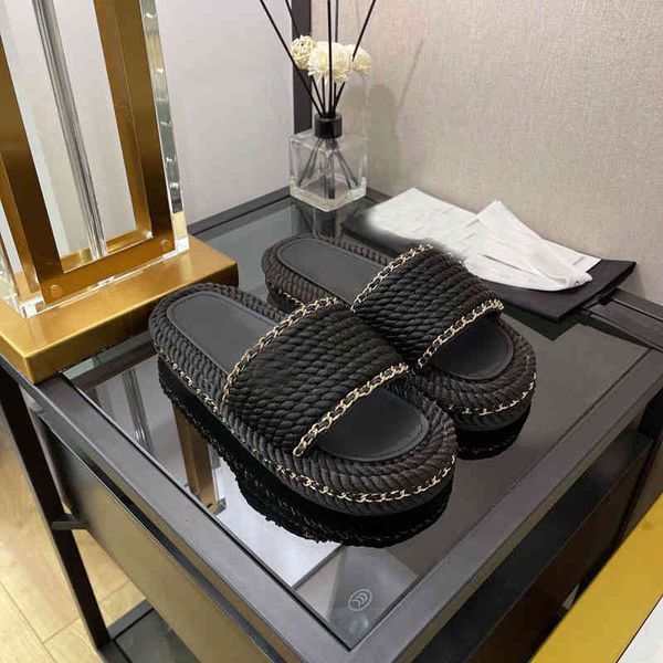 slippers spring and summer hand chain woven hemp rope round head open toe one-line fragrant wind slippers women's shoes, Black
slippers spring and summer hand chain woven hemp rope round head open toe one-line fragrant wind slippers women's shoes, Black
