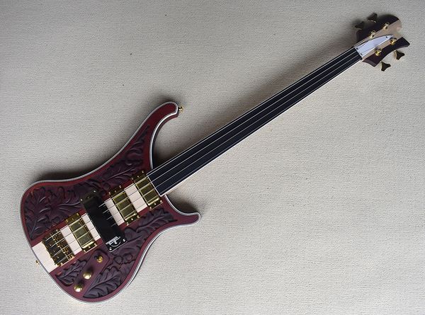 factory custom red brown 4-string electric bass guitar with fretless neck-thru-body rosewood fretboard gold hardwares 3 pickups offer custom
factory custom red brown 4-string electric bass guitar with fretless neck-thru-body rosewood fretboard gold hardwares 3 pickups offer custom