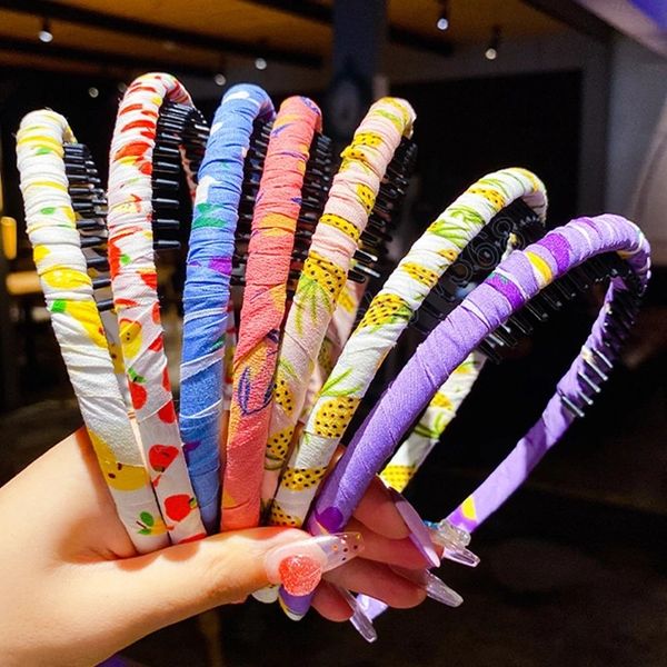 kids girls head hoops fruit print headband cloth covered hairbands children hair hoop headwear with teeth comb hair accessories, Slivery;white
kids girls head hoops fruit print headband cloth covered hairbands children hair hoop headwear with teeth comb hair accessories, Slivery;white