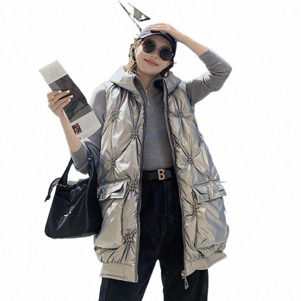 women's vests hooded sleeveless jacket zipper loose ladies waistcoat pockets solid quilted casual winter female puffer fashion w5uf#, Black;white
women's vests hooded sleeveless jacket zipper loose ladies waistcoat pockets solid quilted casual winter female puffer fashion w5uf#, Black;white