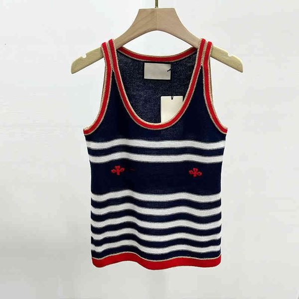 women's t-shirt g summer stripe contrast navy letter small suspender vest women's sweater, White
women's t-shirt g summer stripe contrast navy letter small suspender vest women's sweater, White