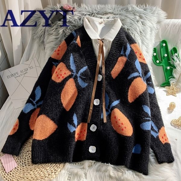 knit plush sweater oversize female cardigan fruit printed womens sweater coat winter loose thicken womens cardigan jacket y200915, White;black
knit plush sweater oversize female cardigan fruit printed womens sweater coat winter loose thicken womens cardigan jacket y200915, White;black