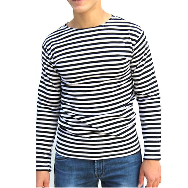 men's t-shirts sky blue long sleeve paratrooper military striped cotton street trend spliced striped t-shirt, White;black
men's t-shirts sky blue long sleeve paratrooper military striped cotton street trend spliced striped t-shirt, White;black
