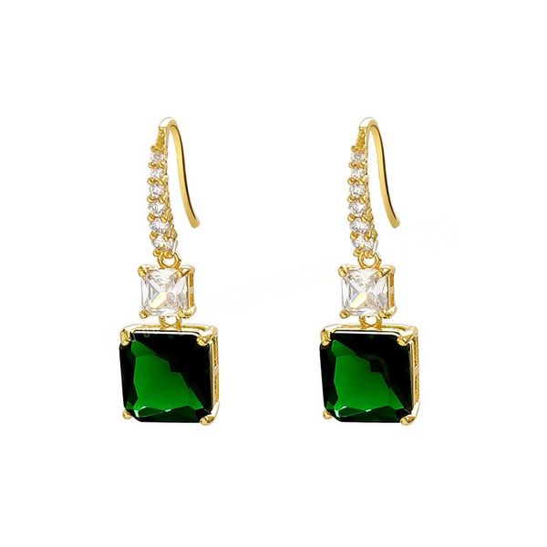 fashion jewelry green vintage earring delicate aaa zircon dangle earrings for women gifts, Silver
fashion jewelry green vintage earring delicate aaa zircon dangle earrings for women gifts, Silver