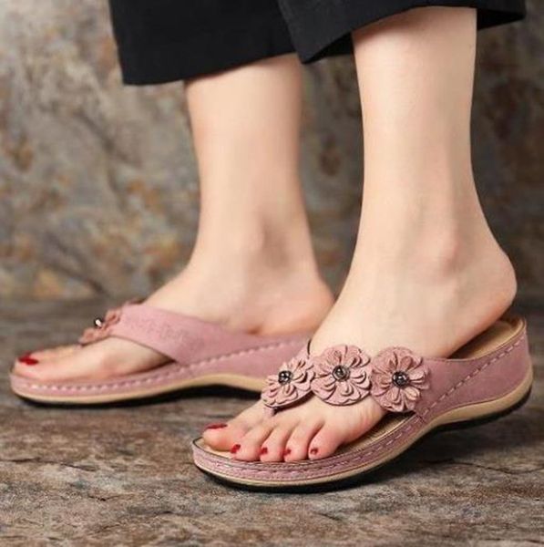 summer new sandals women's multicolor handmade vintage flower flat wedge slippers, Black
summer new sandals women's multicolor handmade vintage flower flat wedge slippers, Black