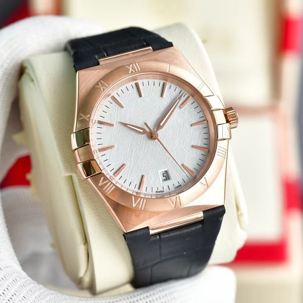 fashion men's automatic mechanical watch 39mm sport life waterproof leather strap constellation collection designer movement watches wa, Slivery;brown
fashion men's automatic mechanical watch 39mm sport life waterproof leather strap constellation collection designer movement watches wa, Slivery;brown
