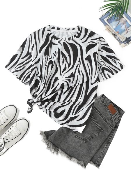 zebra striped round neck tee c3rk#, White
zebra striped round neck tee c3rk#, White