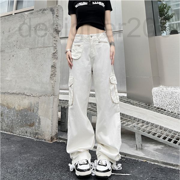 women's pants & capris designer high street overalls children 2022 new design sense heavy industry high waist thin straight tube pants, Black;white
women's pants & capris designer high street overalls children 2022 new design sense heavy industry high waist thin straight tube pants, Black;white