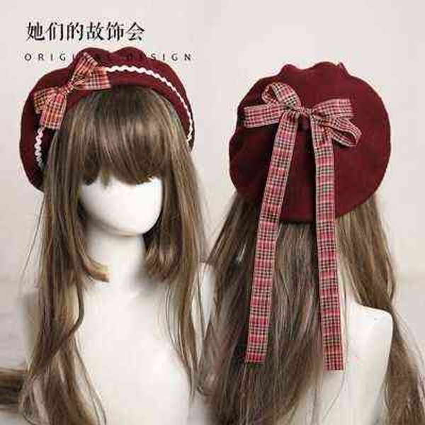lolita berets hats for women girls bow sailor style preppy chic student cap j220722, Blue;gray
lolita berets hats for women girls bow sailor style preppy chic student cap j220722, Blue;gray