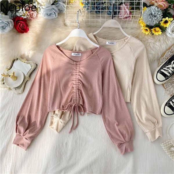 neploe v neck lantern long sleeve drawstring bottom t shirt ins multicolor hollow out lumber tees slim pleat 49396 210317, White
neploe v neck lantern long sleeve drawstring bottom t shirt ins multicolor hollow out lumber tees slim pleat 49396 210317, White