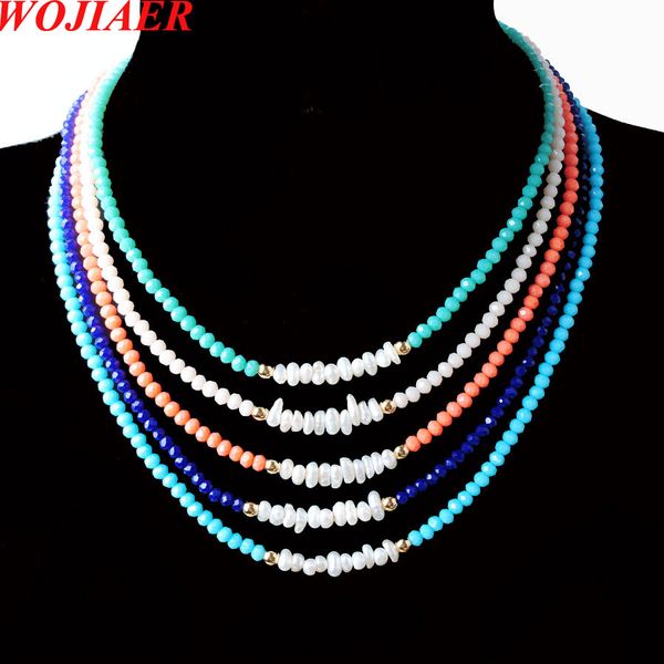 wojiaer custom crystal faceted bead choker necklace women natural fresh water baroque irregular chip pearl boho jewelry bf317, Golden;silver
wojiaer custom crystal faceted bead choker necklace women natural fresh water baroque irregular chip pearl boho jewelry bf317, Golden;silver