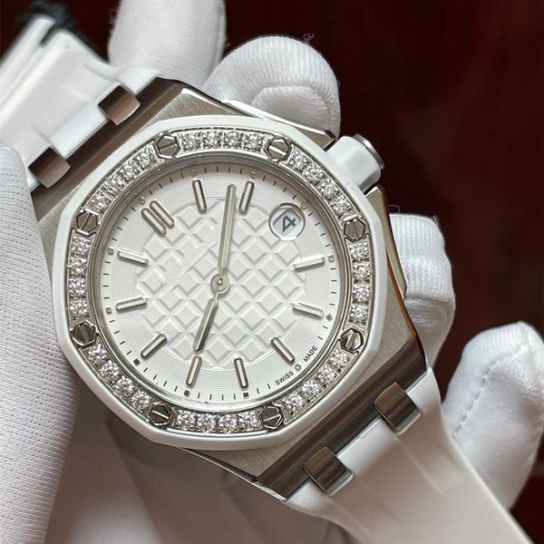 quartz movement women's watch 37mm case stainless steel silicone band fashion personality diamond designer watch luxury watches aaa, Slivery;brown
quartz movement women's watch 37mm case stainless steel silicone band fashion personality diamond designer watch luxury watches aaa, Slivery;brown