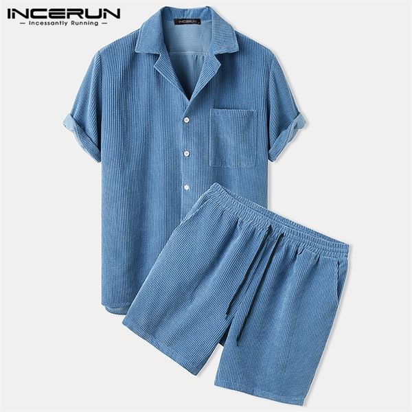men corduroy sets streetwear short sleeve button lapel shirts shorts solid color cozy mens casual suits s5xl incerun 220602, Gray
men corduroy sets streetwear short sleeve button lapel shirts shorts solid color cozy mens casual suits s5xl incerun 220602, Gray