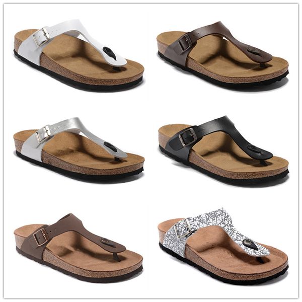 

gizeh new sell men women cork slippers pearl snake print slide summer beach sandals shoes wide flat lady sandals slipper dust bag 34-47, Black