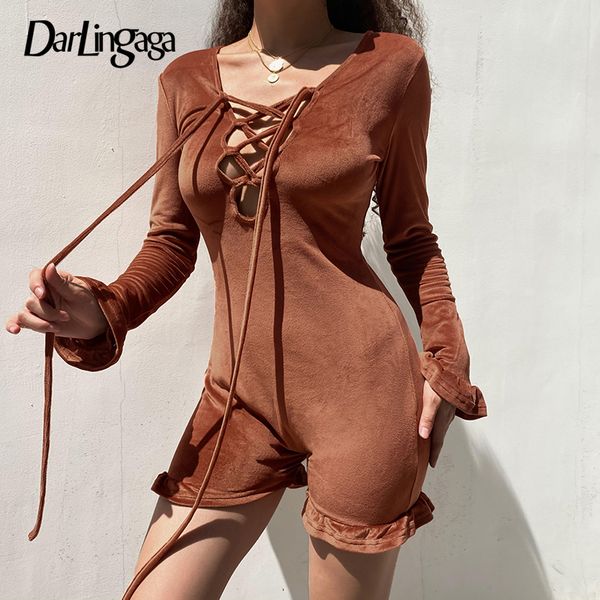 vintage elegant velour brown autumn playsuit women fashion lace up short playsuits bodycon jumpsuit ruffles slim, Black;white
vintage elegant velour brown autumn playsuit women fashion lace up short playsuits bodycon jumpsuit ruffles slim, Black;white