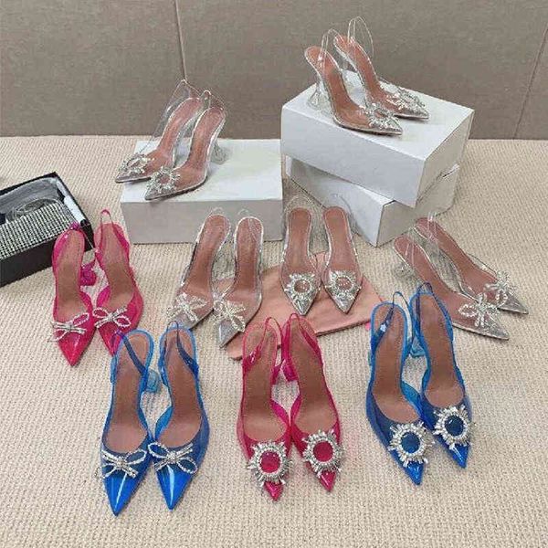 sandals summer new diamond bow women's pvc transparent rubber pointed hollow high heel 220704, Black
sandals summer new diamond bow women's pvc transparent rubber pointed hollow high heel 220704, Black