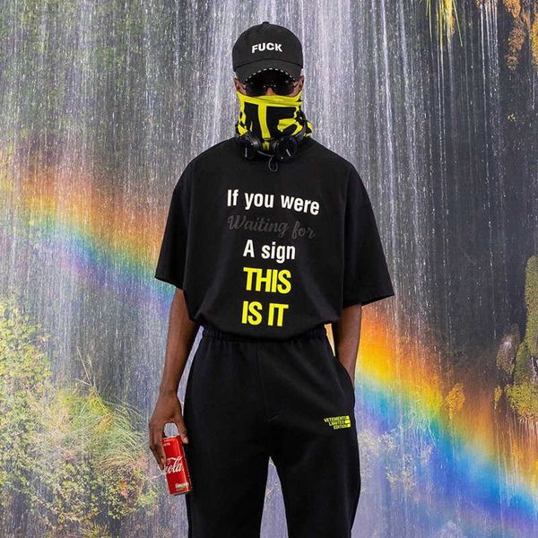 vetements wittman designer trendy foam lettered slogan print loose vtm short sleeve tshirt for lovers, White;black
vetements wittman designer trendy foam lettered slogan print loose vtm short sleeve tshirt for lovers, White;black