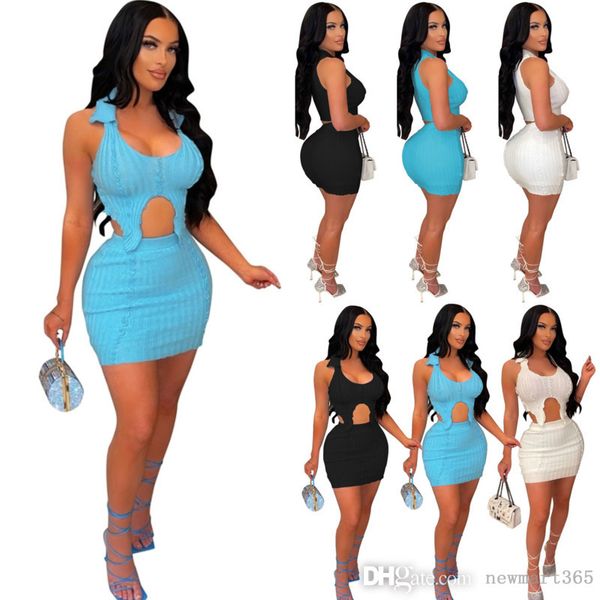 2022 summer womens two piece dress designer rib knitted dresses elastic pit strip irregular sling hip wrap skirt suit, White
2022 summer womens two piece dress designer rib knitted dresses elastic pit strip irregular sling hip wrap skirt suit, White