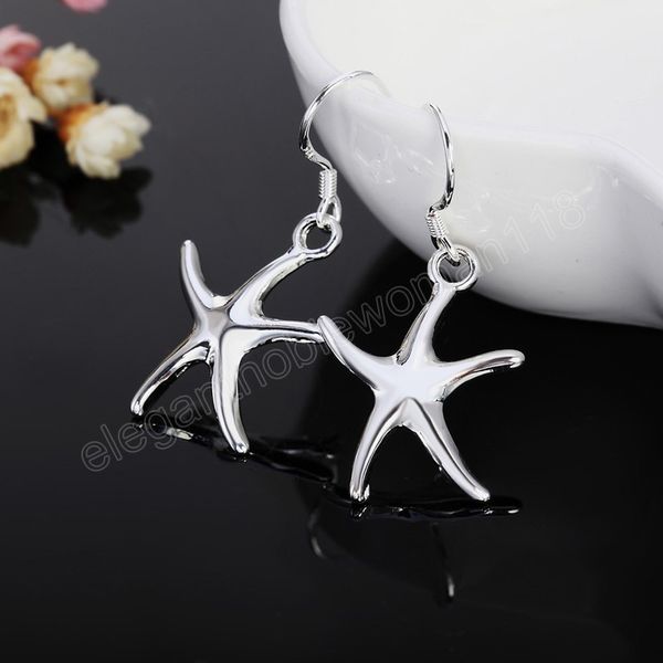 925 silver color dangle earrings fashion cute starfish for women birthday gifts classic jewelry
925 silver color dangle earrings fashion cute starfish for women birthday gifts classic jewelry