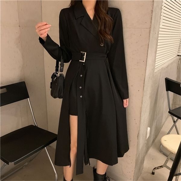vintage punk bandage maxi dresses for women streetweear balck long blazer dress with belt korean fashion style long sleeve dress 220317, Black;gray
vintage punk bandage maxi dresses for women streetweear balck long blazer dress with belt korean fashion style long sleeve dress 220317, Black;gray