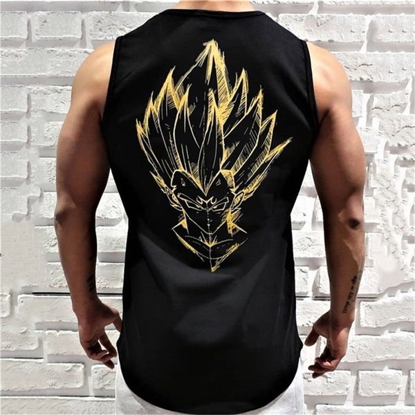 men bodybuilding tank gym fitness sleeveless shirt male stringer singlet summer casual fashion printed undershirt vest 220601, White;black
men bodybuilding tank gym fitness sleeveless shirt male stringer singlet summer casual fashion printed undershirt vest 220601, White;black