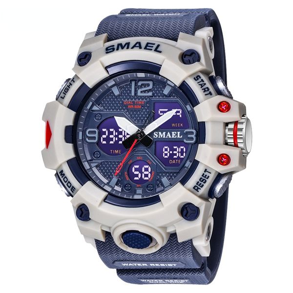 sport military for men alarm clock satch led digital back light dual time display 8008 men's watches waterproof, Slivery;brown
sport military for men alarm clock satch led digital back light dual time display 8008 men's watches waterproof, Slivery;brown