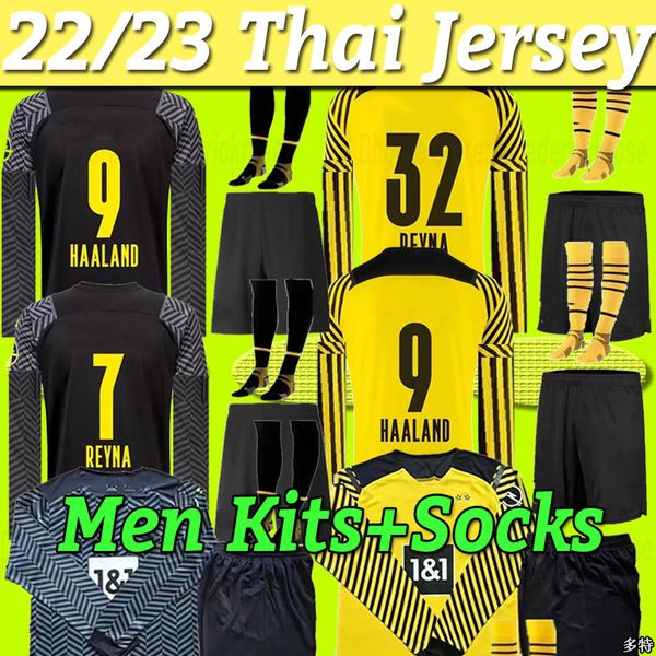 long sleeve dortmund haaland soccer jerseys reus reyna bellingham football shirts hummels brandt hazard jersey shirt men full set kit socks, Black;yellow
long sleeve dortmund haaland soccer jerseys reus reyna bellingham football shirts hummels brandt hazard jersey shirt men full set kit socks, Black;yellow