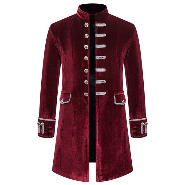 mens vintage wine red velvet tailcoat jacket steampunk formal gothic victorian coat costume party cospaly prom tuxedo jacket men 220809, White;black
mens vintage wine red velvet tailcoat jacket steampunk formal gothic victorian coat costume party cospaly prom tuxedo jacket men 220809, White;black